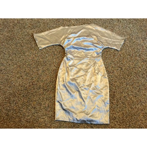 NWT OC Order Plus Metallic silver dress Asymmetric - Picture 2 of 9